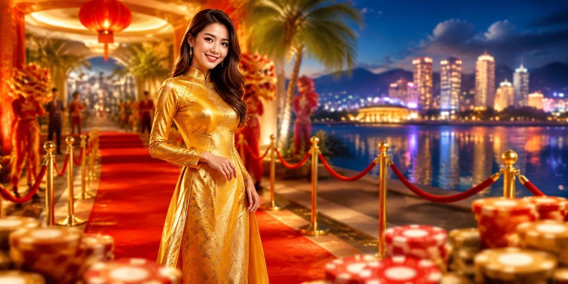 Phụ nữ Việt Nam trong tà áo dài nhận thưởng nạp tiền tại Phú Quốc